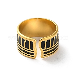 Manschettenringe aus 304 Edelstahl mit Emaille für Herren&nbsp;RJEW-M171-35G