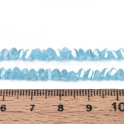 Galvanisierte imitatorische Jade Glasperlen Stränge&nbsp;LS-GLAA-N023-4mm-33