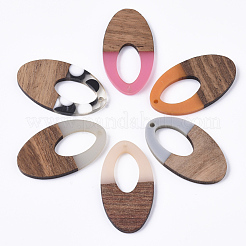 Pendentifs en bois de résine et de noyer&nbsp;RESI-T023-08
