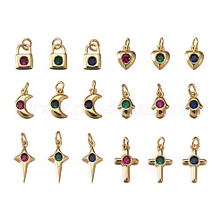Ottone micro spianare fascino zirconi&nbsp;ZIRC-TA0001-15G