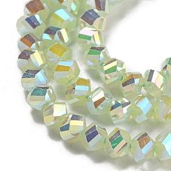Chapelets de perles en verre électroplaqué&nbsp;GLAA-Q105-04O
