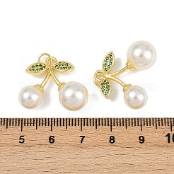Pendentifs avec zircon cubiques à micro-pavés en laiton&nbsp;KK-H072-07G