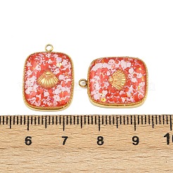 Pendentifs en acier inoxydable 304 émaillés&nbsp;STAS-P415-04G-02