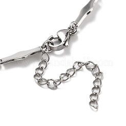 Bracciali a maglie ossee in acciaio inossidabile 304 per uomo e donna&nbsp;BJEW-D042-30P