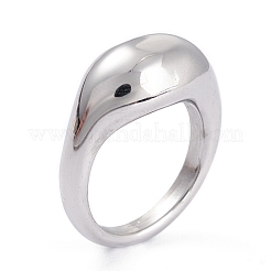 Anillos de dedo unisex de acero inoxidable 304 resistentes al deslustre&nbsp;RJEW-K233-11B-P