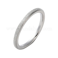 Anello sottile e semplice in acciaio inossidabile 201 testurizzato anti-ossidazione per le donne&nbsp;RJEW-I089-26P