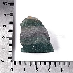 Figurine de hibou sculptée en fluorite naturelle&nbsp;G-Q615-03B