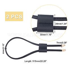 Cordon de serrage de sac en cuir pu&nbsp;FIND-WH0111-43