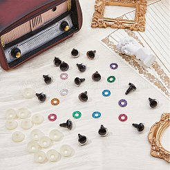 48 Set mit 8 Farben Plastikaugen für Puppen&nbsp;FIND-FH0008-82
