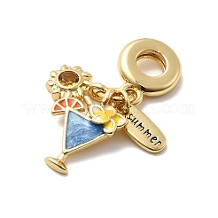 Europäische Anhänger aus Messing mit Pavé-Zirkonia&nbsp;KK-H519-03B-G