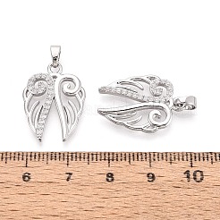 Messing micro pave klare zirkonia anhänger&nbsp;KK-T075-82P