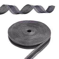 Ruban de coton, avec de l'adhésif, pour vêtements couture artisanat garniture dentelle, noir, 24mm, environ 50 verges / rouleau