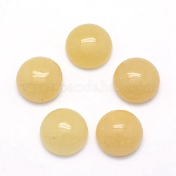 Topochos naturales de jade cabujones, semicírculo, 12x5~6mm