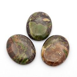 Jasper naturelle cabochons de pierres précieuses, ovale, 40x30x7~9mm