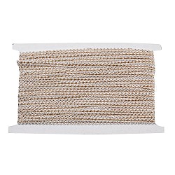 Bordure en dentelle ondulée en polyester, pour rideau, décoration textile pour la maison, or, 1/4 pouce (6 mm)