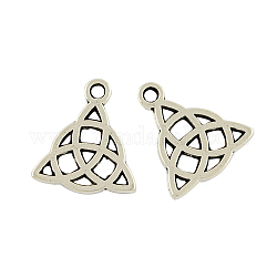 Tibetan Style Trinity Knot/Triquetra, Irish Alloy Pendants, Cadmium Free & Lead Free, Antique Silver, 16.5x14.5x2mm, Hole: 2mm