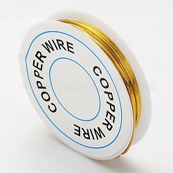 ラウンドクラフト銅線  ニッケルフリー  ゴールドカラー  18ゲージ  1mm  約8.2フィート（2.5m）/ロール