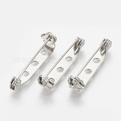 Accessori di spilla di ferro, indietro pin bar, platino, 39.5x4.5mm, Foro: 2 mm, ago :0.5mm