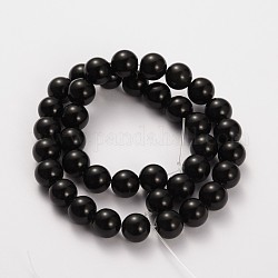 Natural Gemstone Obsidian Round Beads Strands, 10mm, Hole: 1mm, about 38pcs/strand, 15 inch