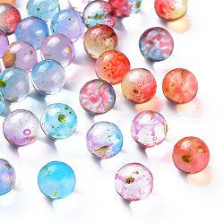 Perles en acrylique transparente, sans trou, ronde, couleur mixte, 8mm, environ 1600 pcs/500 g