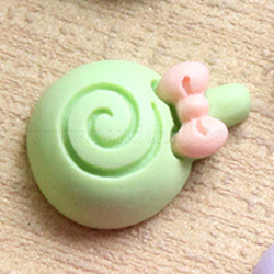 Cabochons en résine, bricolage pour boucles d'oreilles et accessoires d'épingle à cheveux, bonbons, vert pale, 22x15mm