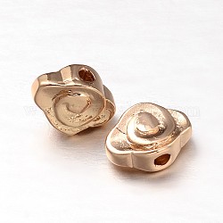 Rack Plating Brass Cloud Beads, Lead Free & Cadmium Free, Golden, 5x7x3mm, Hole: 0.5mm