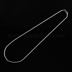 304 Stainless Steel Snake Chain Necklaces, with Lobster Clasps, Stainless Steel Color, 19.6 inch(49.8cm)