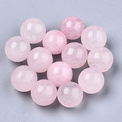 Природного розового кварца бусы, сфера драгоценного камня, нет отверстий / незавершенного, круглые, 8 мм