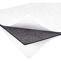 Esponja eva juegos de papel de espuma de hoja, con dorso adhesivo doble, antideslizante, Rectángulo, negro, 15x10x0.2 cm