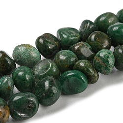 Hebras de cuentas naturales de jade del sur de África, piedra caída, pepitas, 5~9x6~8x4.5~6mm, agujero: 0.8 mm, aproximamente 51~58 pcs / cadena, 15.16''~15.35'' (38.5~39 cm)