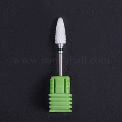 Сверло для ногтей, керамическая шлифовальная головка, аксессуары для маникюра, инструменты для ногтей для маникюра, желто-зеленые, 52x6 мм