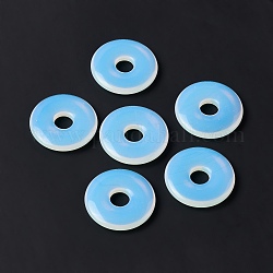 Pendentifs opalite, breloque disque beignet/pi, 29~30x5~6mm, Trou: 6~7mm