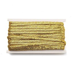 Polyester Wavy Lace Trim, for Curtain, Home Textile Decor, Gold, 3/8 inch(9.5mm)