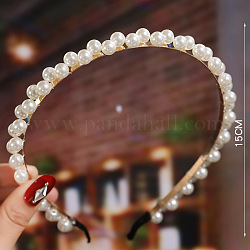 Perlenhaarbänder, Brauthaarbänder Party Hochzeit Haarschmuck für Frauen Mädchen, golden, 150 mm