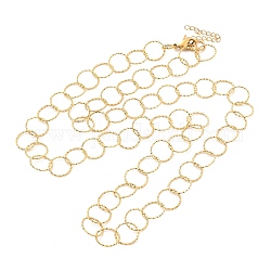 Ion Plating(IP) 304 Stainless Steel Necklaces, Rolo Chains, Golden, 28.35x0.51 inch(72x1.3cm)