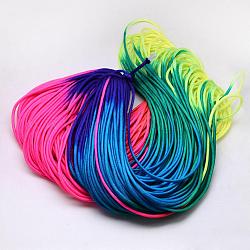 Corde di nylon di colore casuale, colorato, 4mm, circa 109.36 iarde (100 m)/fascio