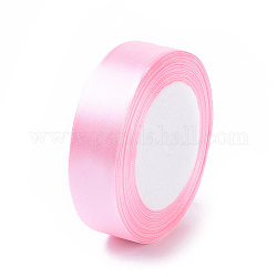 Matériaux de fabrication ruban de conscience de cancer du sein rose clair bricolage couture de mariage ruban satin, environ 1 pouce (25 mm) de large, 25yards / roll (22.86m / roll)