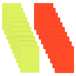 Tarjetas de penalización en blanco de plástico pvc, tarjetas de árbitro amarillas y rojas para el partido de fútbol, Rectángulo, color mezclado, 110x80x0.5mm, 2 colores, 1pc / color, 2 PC / sistema