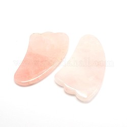 Tablas de gua sha de cuarzo rosa natural, herramientas de masaje de raspado, gua sha herramientas faciales, 88~102x45~55x5~8mm
