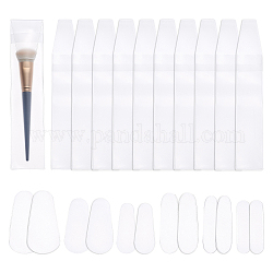 Portaspazzole portatili antipolvere con protezione per spazzole in plastica chgcraft, bianco, 29x5.1x0.1cm