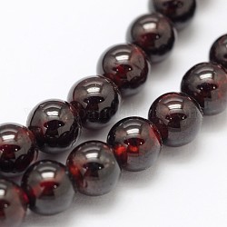 Granate abalorios redondos hebras, 4mm, agujero: 0.5 mm, aproximamente 100 pcs / cadena, 15.7 pulgada