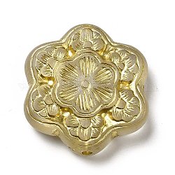 Acryl-Perlen, goldenen Metall umschlungen, Blume, golden, 31x28.5x8 mm, Bohrung: 2 mm, ca. 94 Stk. / 500 g