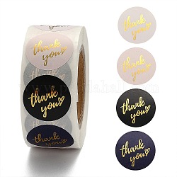 1-дюймовые самоклеящиеся бумажные наклейки на тему «Спасибо», подарочная бирка, для партии, декоративные подарки, круглые, красочный, 25 мм, 500шт / рулон