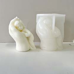 Mutterhand- und Baby-Silikon-Kerzenformen zum Selbermachen, zur Herstellung von Duftkerzen, weiß, 8.4x7.1x10.5 cm