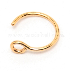 Кольцо в носу, 304 украшение для пирсинга из нержавеющей стали для нее, золотые, 9.5x9.5x1 мм, штифты : 1 мм, отверстие : 1.5 мм