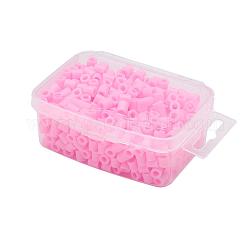 1 Box 5mm Hama Perlen Pe DIY Sicherung Perlen Nachfüllungen für Kinder, Tube, Perle rosa, 5x5 mm, Bohrung: 3 mm, ca. 500 Stk. / Kasten