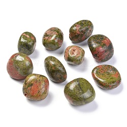 Бусины из природных Unakite, без отверстия , самородки, упавший камень, лечебные камни для балансировки 7 чакры, кристаллотерапия, медитация, рейки, драгоценные камни наполнителя вазы, 14~26x13~21x12~18 мм, Около 130 шт / 1000 г