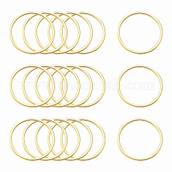 Ion Plating(IP) 304 Stainless Steel Linking Ring, Nickel Free, Ring, Golden, 16x0.8mm