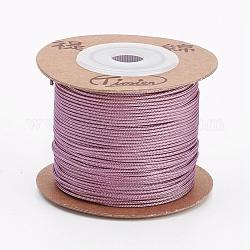Cordes en nylon, fils de chaîne cordes, brun rosé, 1mm, environ 54.68~59.05 yards (50~54mm)/rouleau