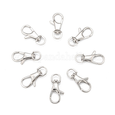 Wholesale PandaHall 30 Pieces Gunmetal Metal Lobster Claw Clasps